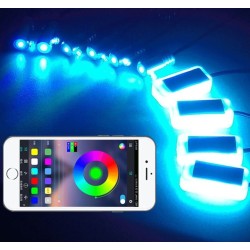 luce ambiate e fibra ottica led con applicazione