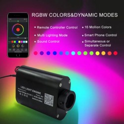 fibra ottica rgb led padiglione auto