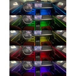 Kit 18 Pezzi RGB Acrylic LED Light Interni Auto Decorativa con Effetti