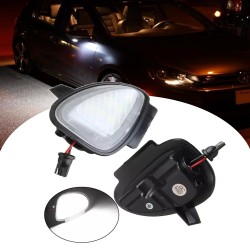 Luci Led Sotto Specchietto VW Golf 6 Cortesia 6000k Bianco Placchette