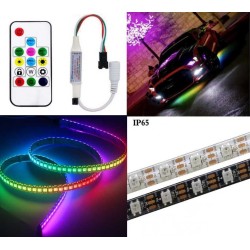 Kit 5 Metri Rgb Sotto Scocca Led con Effetti Ip65 Auto Moto Fuoristrada SOTTOSCOCCA