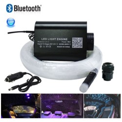 Kit Cielo Stellato Fibra Ottica RGBW LED 16W 300pcs Bluetooth APP per Smartphone android i-phone