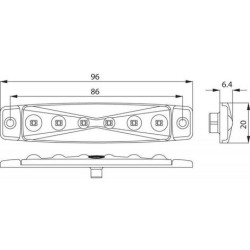 DIMENSIONI Luce Ingombro Led Arancione Camion Bus Fungoni 12v 24v Roulotte Camper