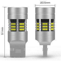 dimensioni Led Super Canbus T20 W21W 7440 Bianca 6000k Posizione Diurna STAR Series