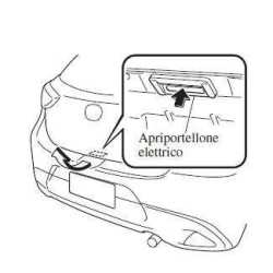 pulsante posteriore per apertura portellone automatico